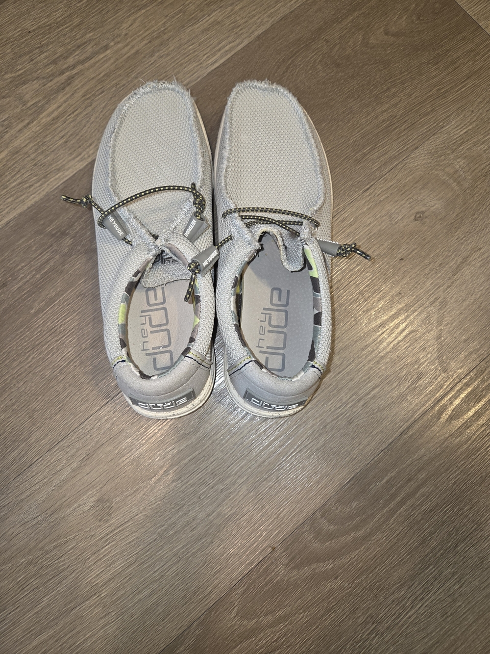 Hey Dude Women's Light Gray Slip-On Moccasins